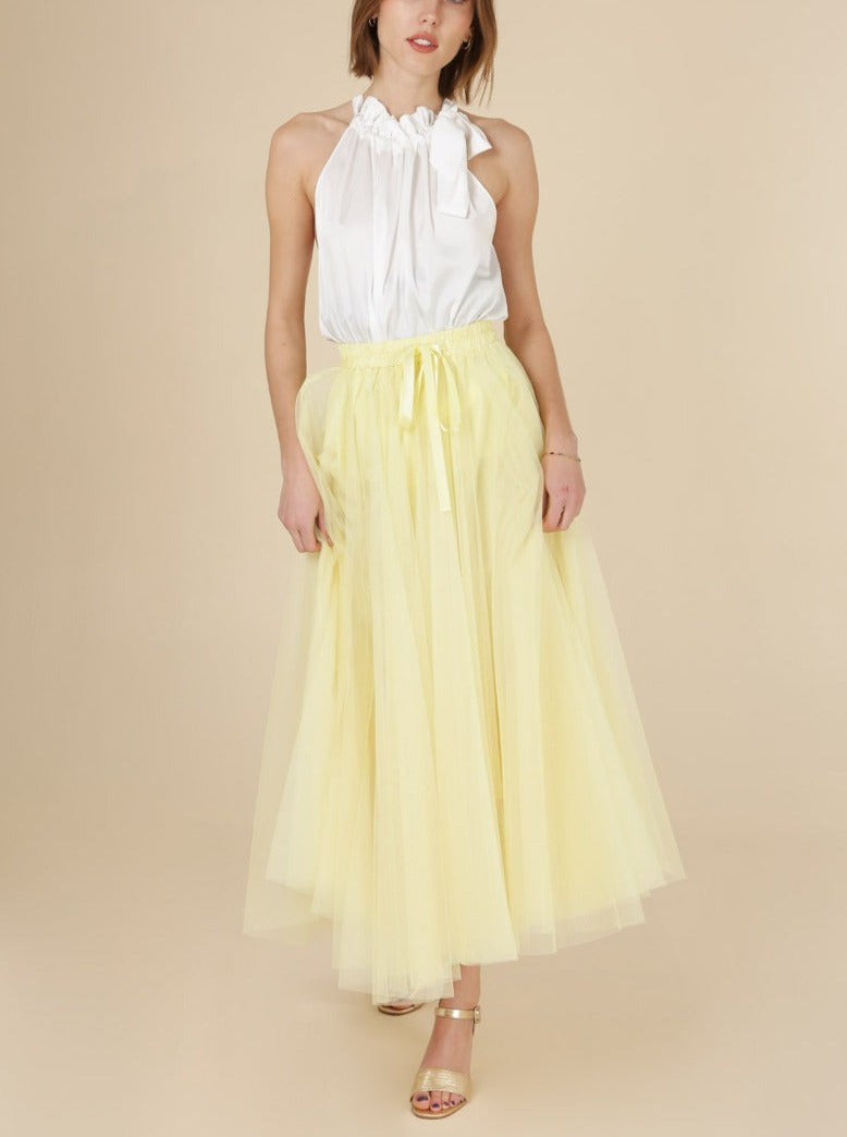 Carrie Tulle Skirt Grey-Fi&Co Boutique