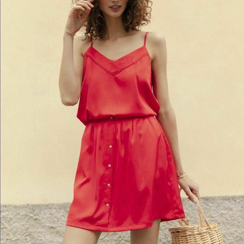 Grace and Mila Servane Mini Skirt-Red-Fi&Co Boutique