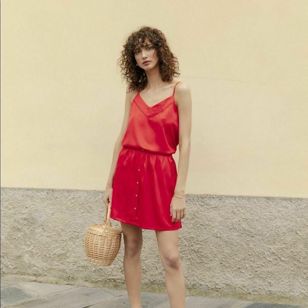 Grace and Mila Servane Mini Skirt-Red-Fi&Co Boutique