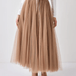 Carrie Tulle Skirt Tan-Fi&Co Boutique
