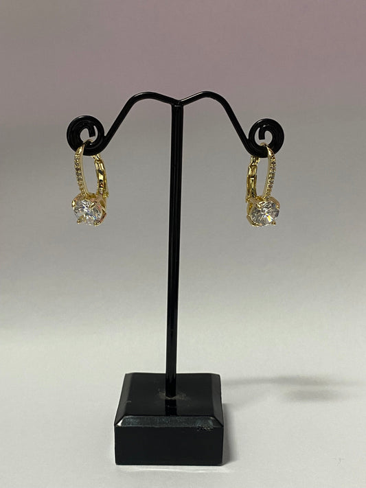 Gold Diamond Earrings-Fi&Co Boutique