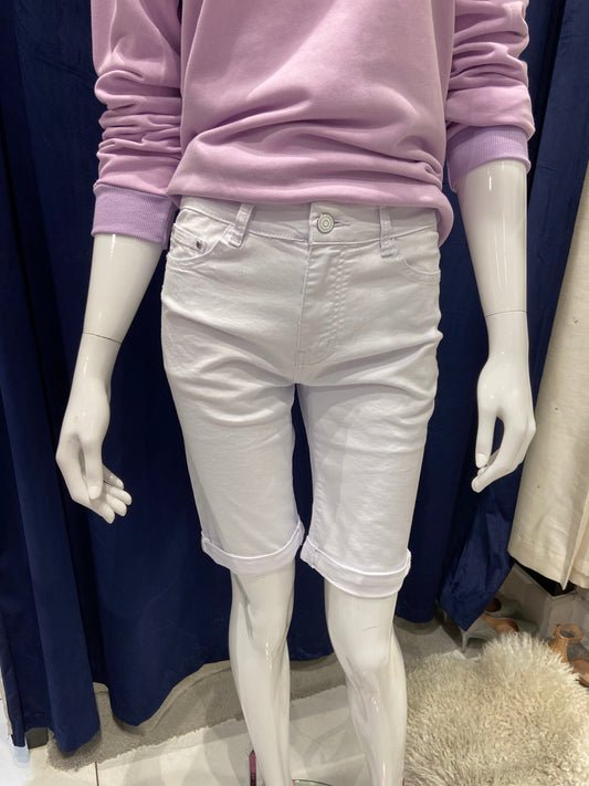 White Denim Shorts-Fi&Co Boutique