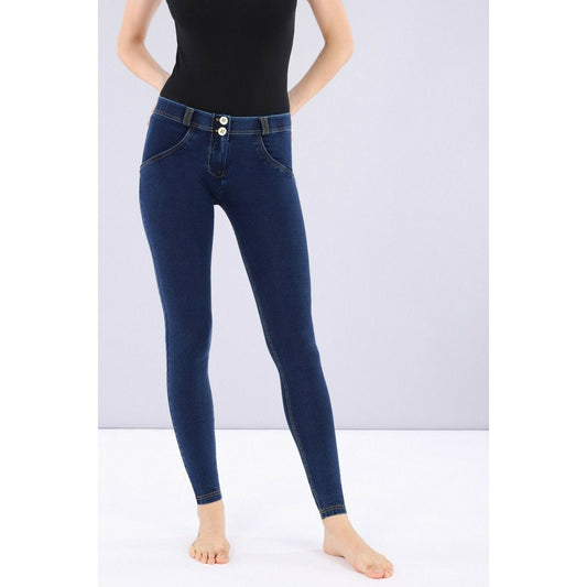 Freddy WR.UP Denim Yellow Stich Skinny Mid-Rise-Dark Blue-Fi&Co Boutique