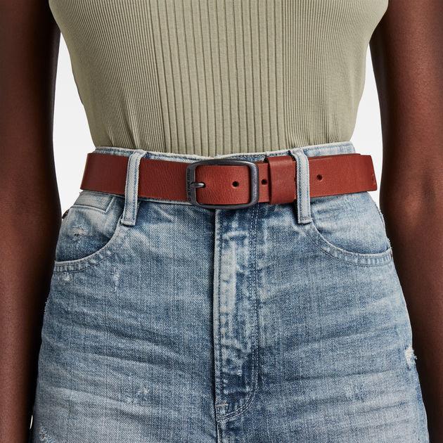 G-Star Raw Bryn Belt-dark cognac/black metal-Fi&Co Boutique