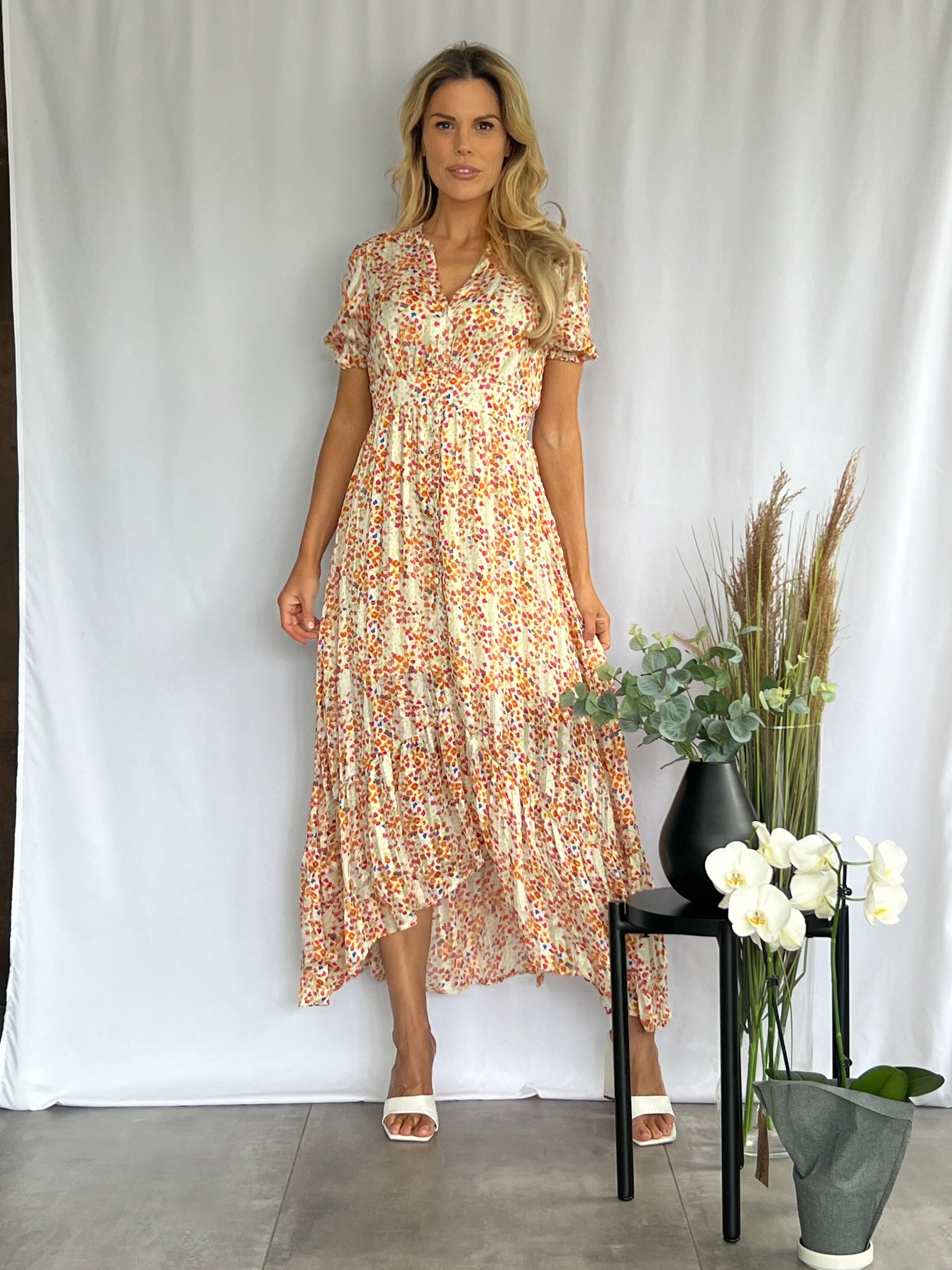 Hayden Long Floral Dress-Fi&Co Boutique