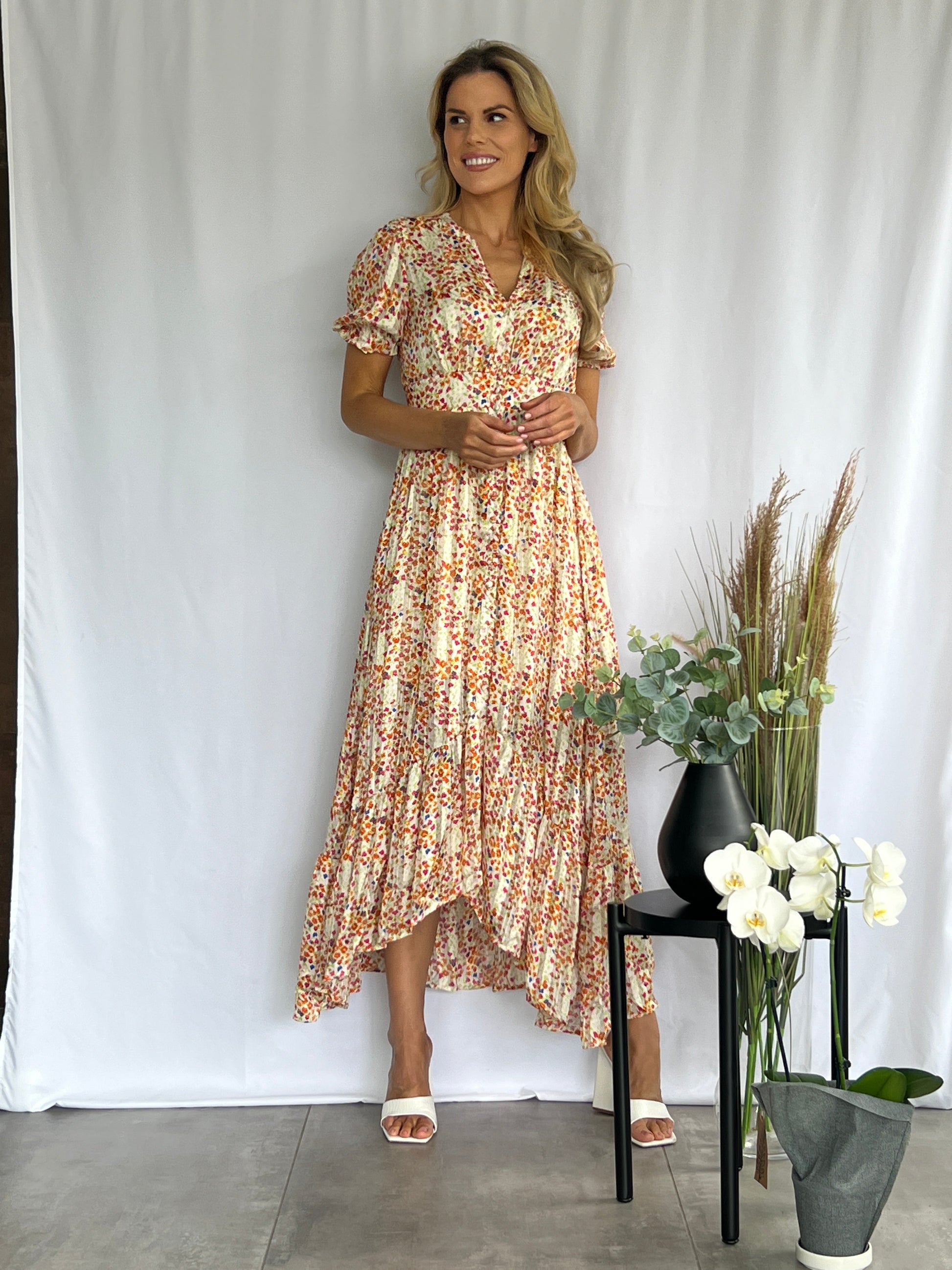 Hayden Long Floral Dress-Fi&Co Boutique