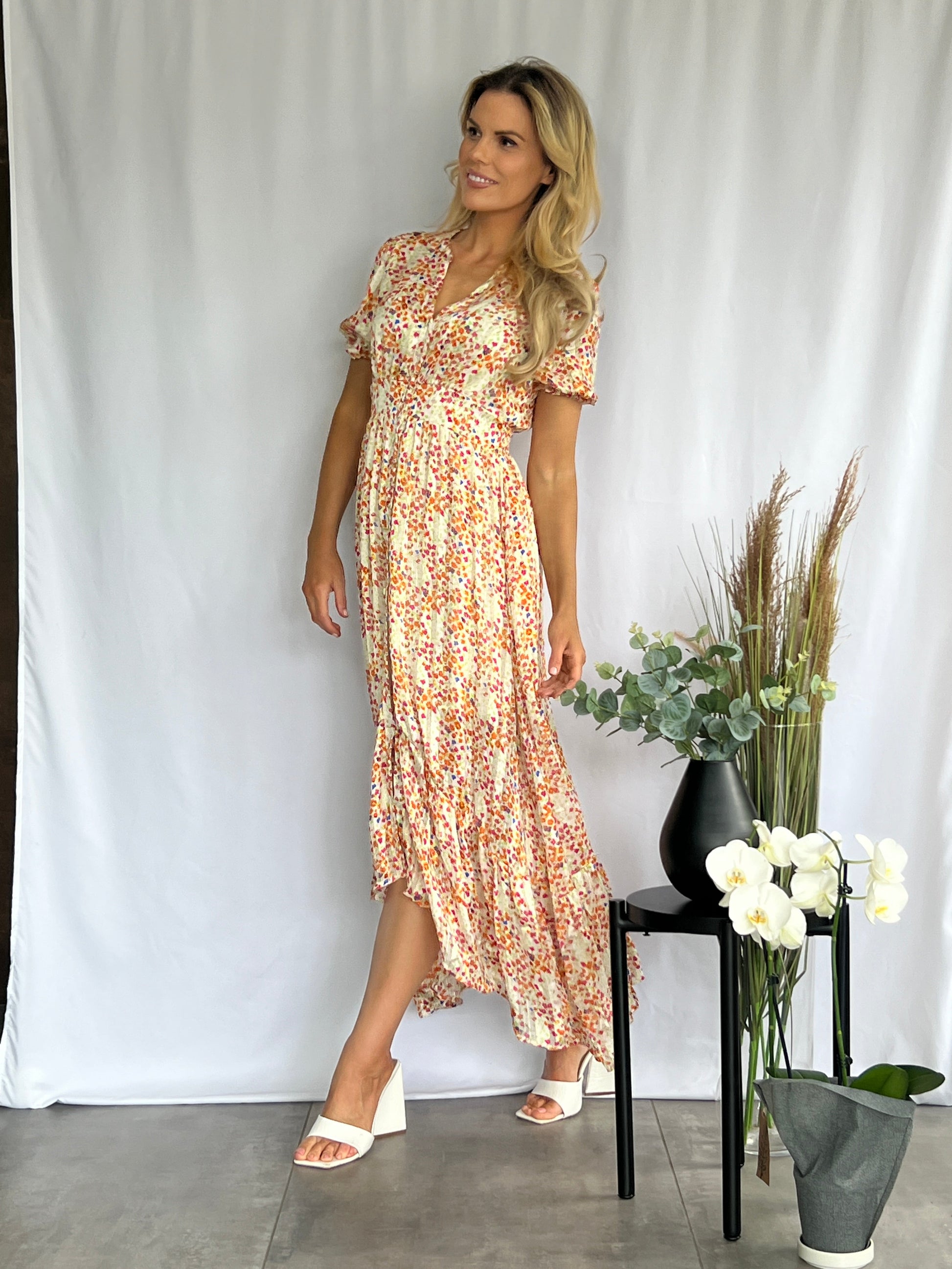 Hayden Long Floral Dress-Fi&Co Boutique