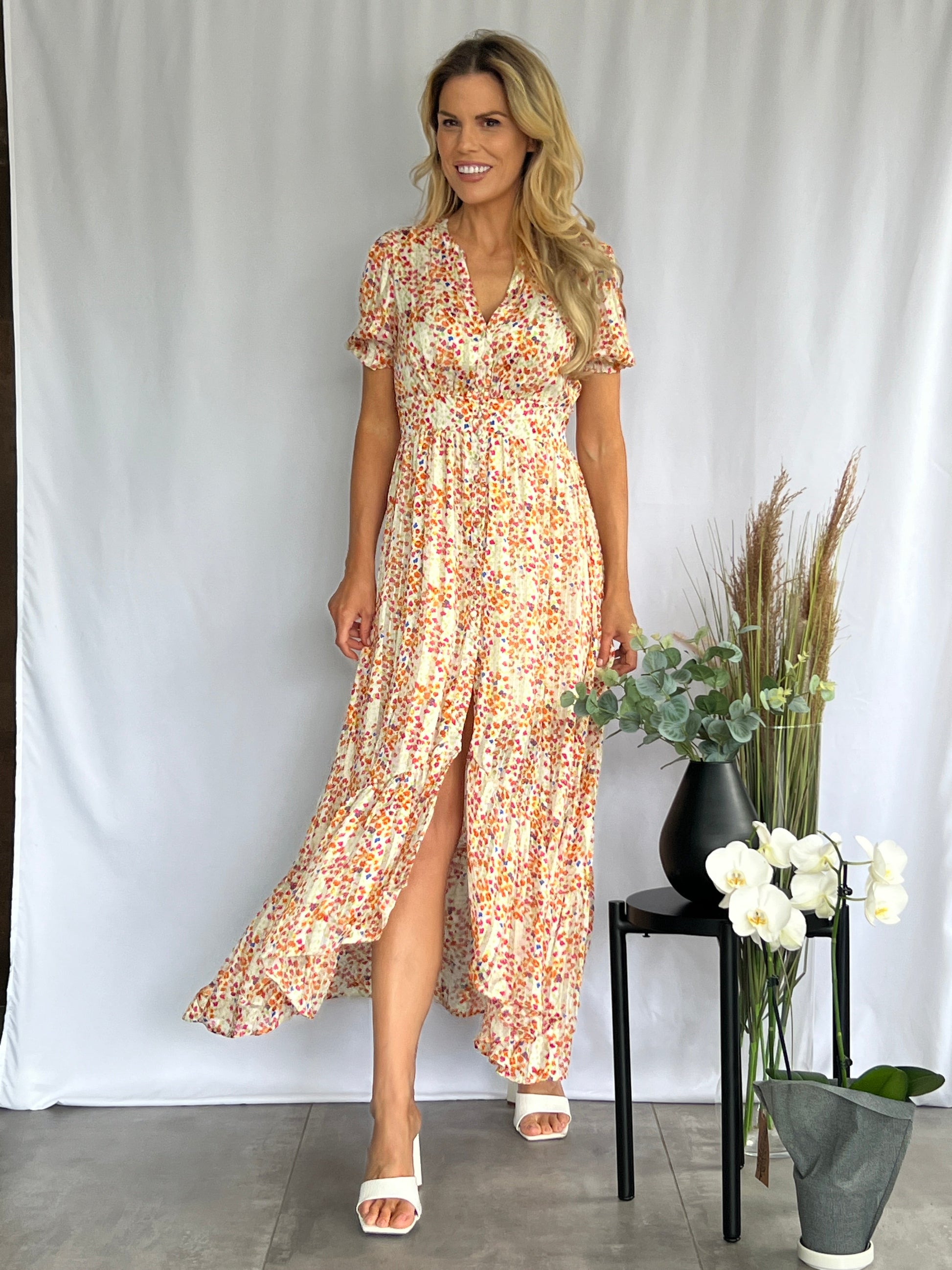 Hayden Long Floral Dress-Fi&Co Boutique