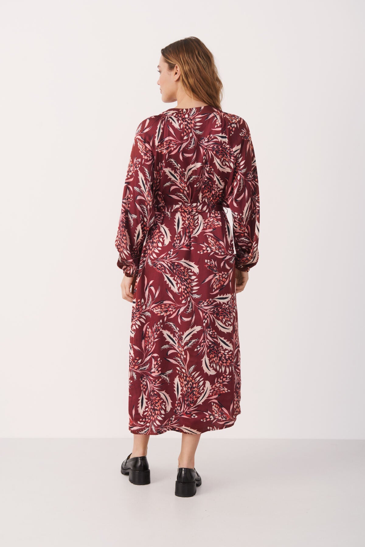 Part Two Rian Dress-Tawny Port Art Nouveau Print-Fi&Co Boutique