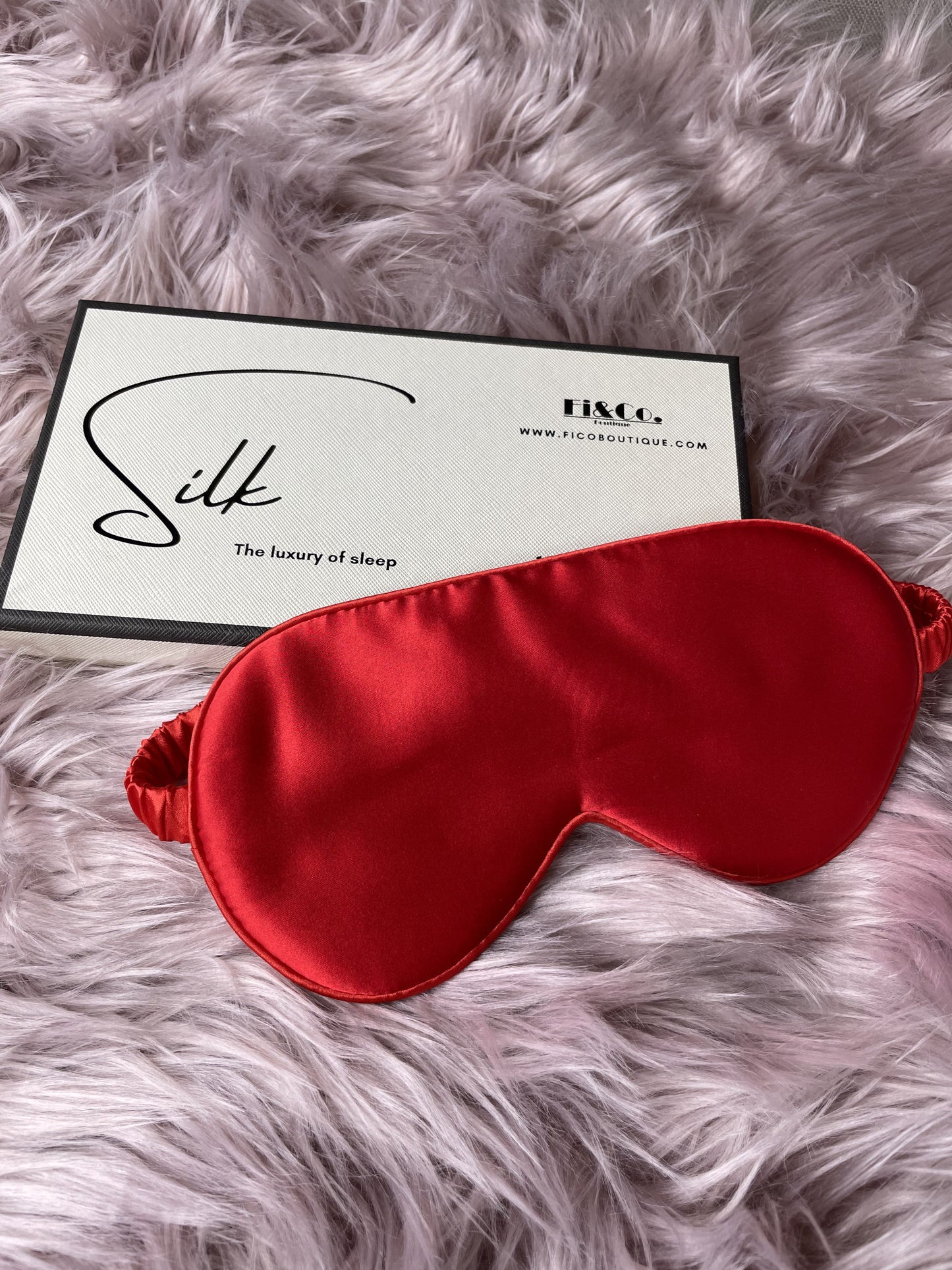 Silk Eye Mask Red-Fi&Co Boutique
