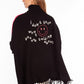 Vilagallo Knitwear Poncho Black/Pink-Fi&Co Boutique