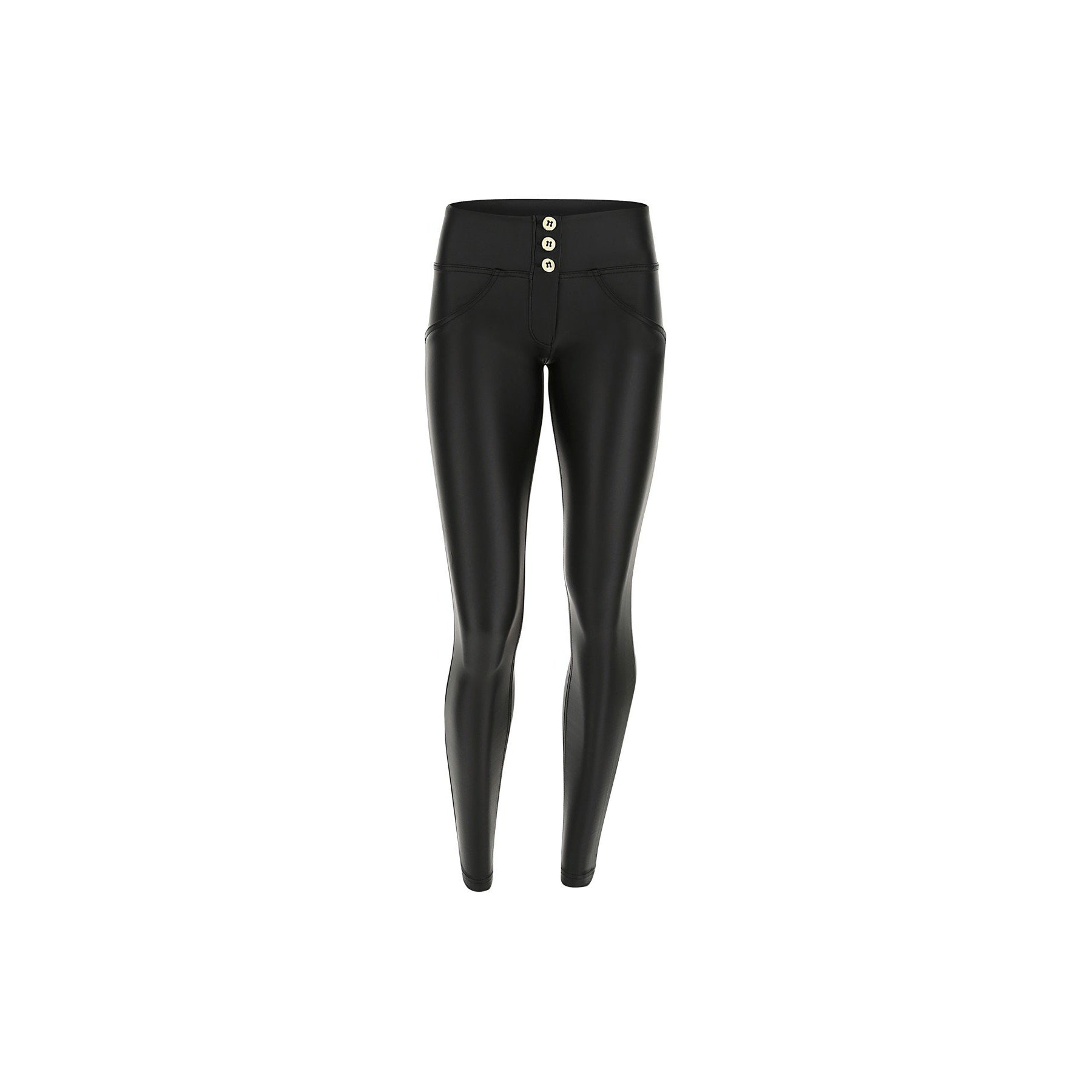 Freddy WR.UP® mid-rise skinny trousers in faux leather-Black-Fi&Co Boutique